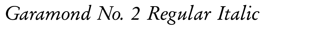 Garamond No. 2 Regular Italic image